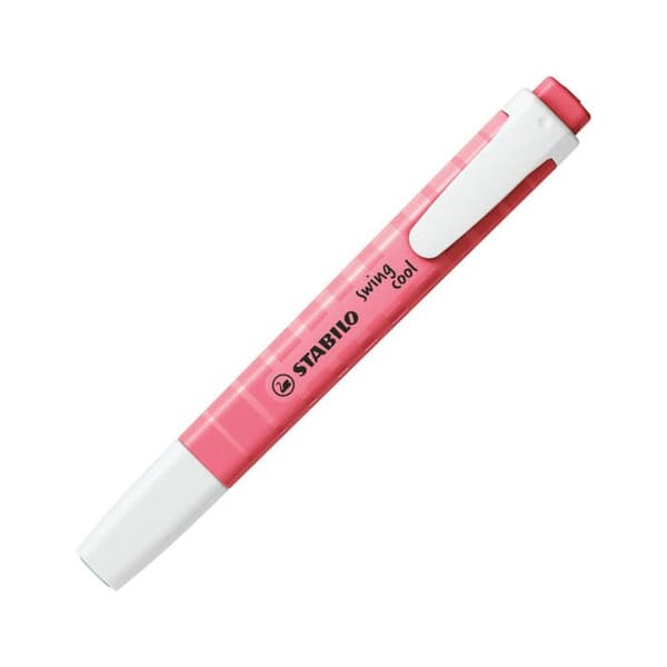 Surlighnare - STABILO - Swing cool - Pastellrosa - Avfasad spets 1-4 mm - Vattenbaserat bläck