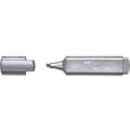 Miniatyrbild 1 av 2: Faber Castell överstrykningspenna 1546 metallisk 11,3 x 2,5 cm silverfärgad