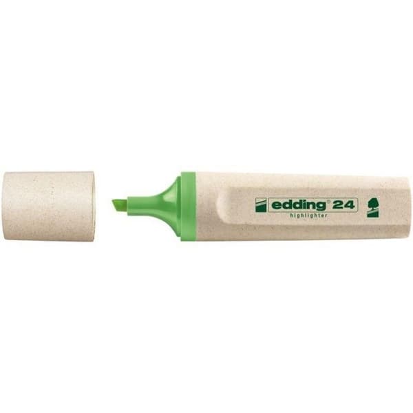 edding EcoLine 24 highlighter gul, orange, rosa, ljusgrön vattenbaserad bläck 2-5 mm förpackning om 4