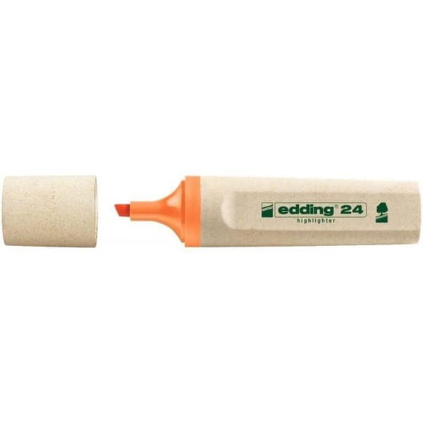 edding EcoLine 24 highlighter gul, orange, rosa, ljusgrön vattenbaserad bläck 2-5 mm förpackning om 4