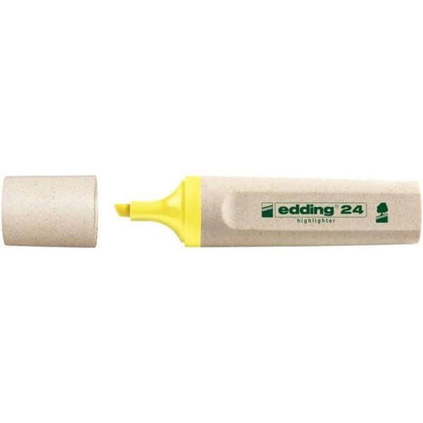 edding EcoLine 24 highlighter gul, orange, rosa, ljusgrön vattenbaserad bläck 2-5 mm förpackning om 4