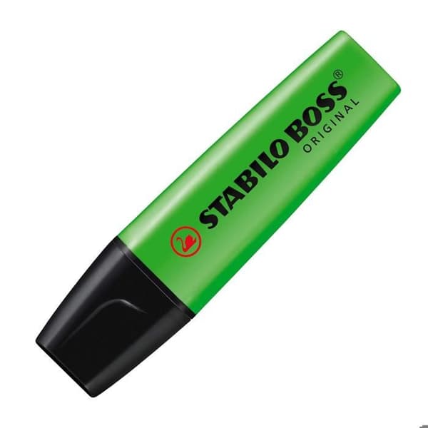 Highlighter - STABILO BOSS ORIGINAL - Paket med 4 - Grön