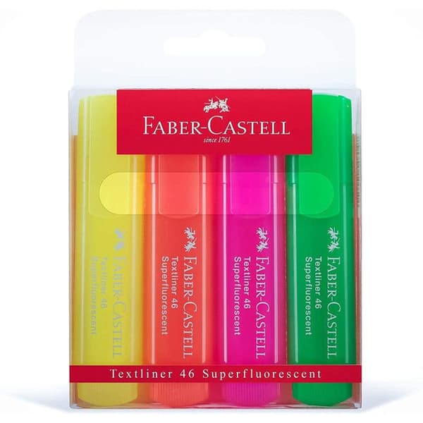 FABER-CASTELL Case 4 Textliner Highlighters 1546