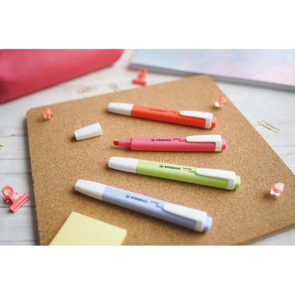 Swing Cool Pastel Edition Highlighter, PET-fodral om 4