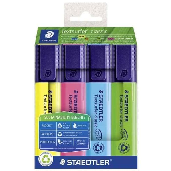 Textsurfer Classic Highlighter, etui om 4