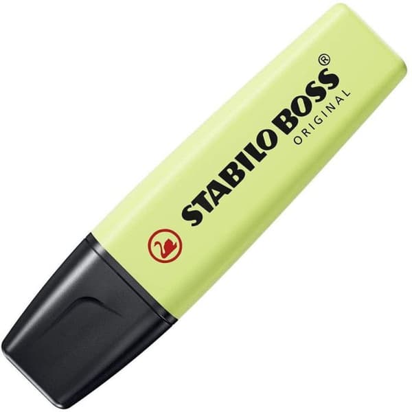 Surligant - STABILO - BOSS ORIGINAL - Pastell - Förpackning med 4 - Färg Svart