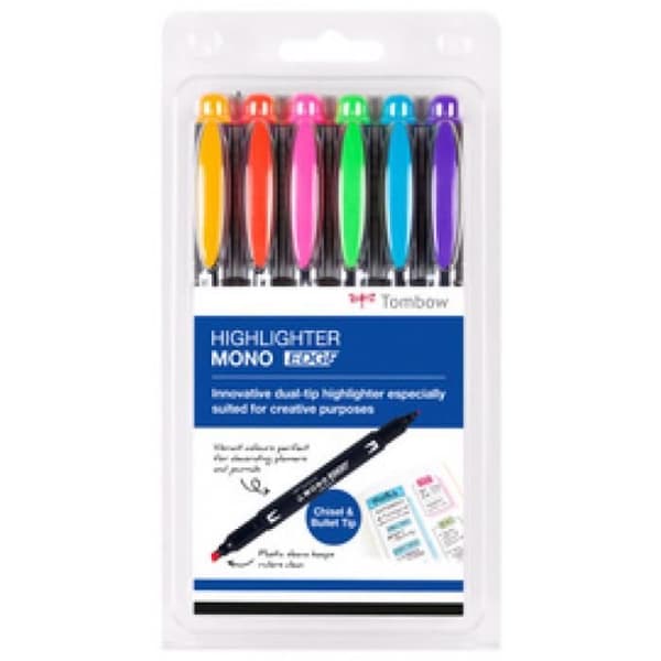 Tombow Highlighter MONO edge, 'fodral om 6 0,000000 Svart