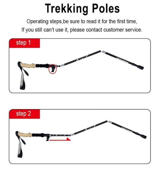 INF Retkeilysauva, jossa 5 osaa ja hyvä iskunvaimennus 2-pack