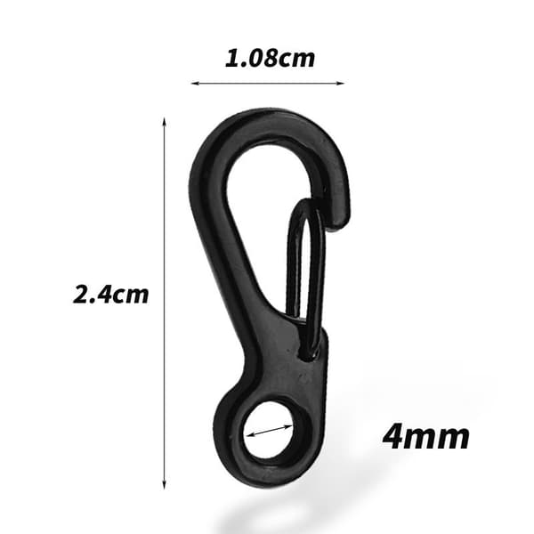 3-Pack Mini Tactical Buckle Nyckelring, Aluminiumlegering Karbinhake 0