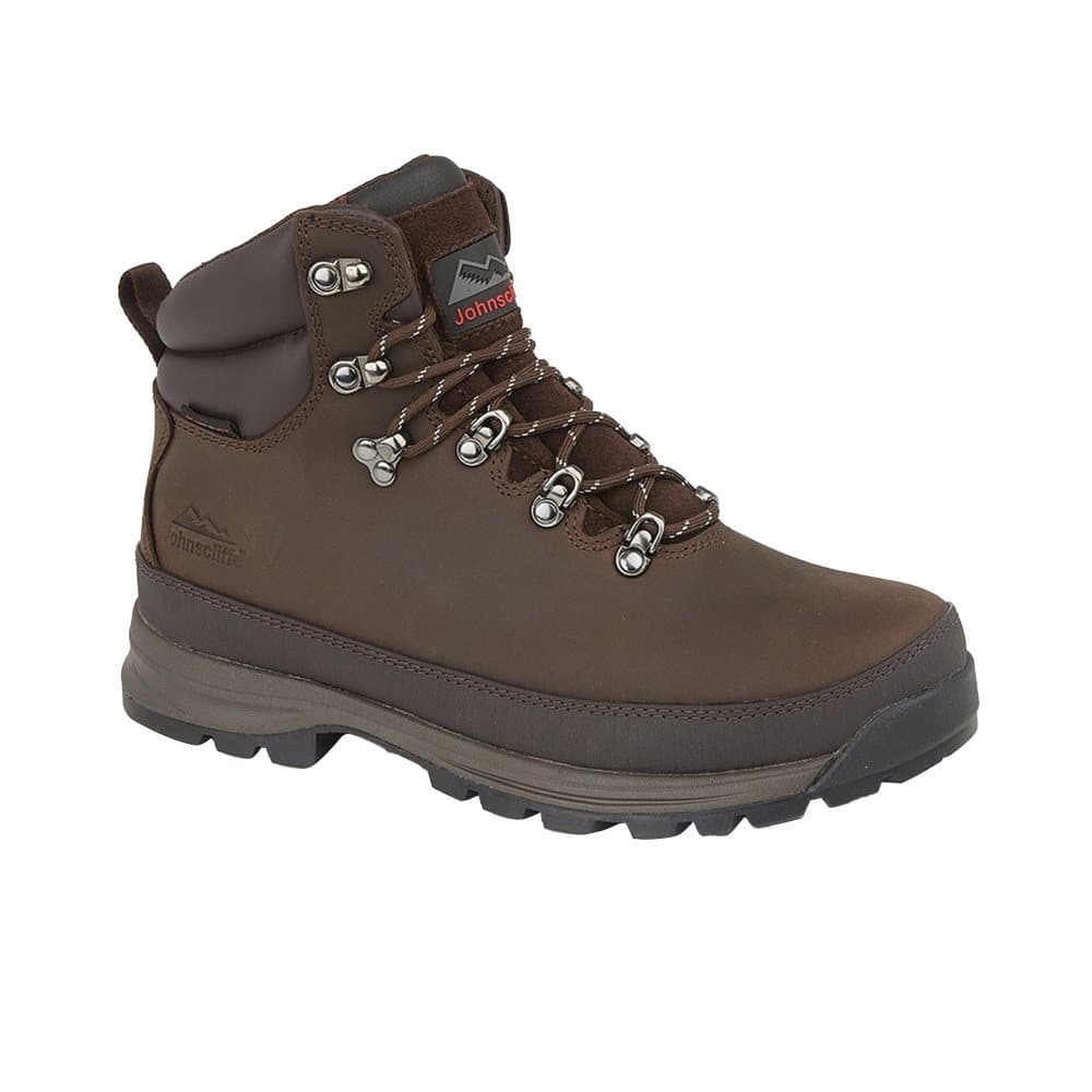 Johnscliffe Mens Edge Laced Crazy Horse Leather Padded Ankle Hiking Boot