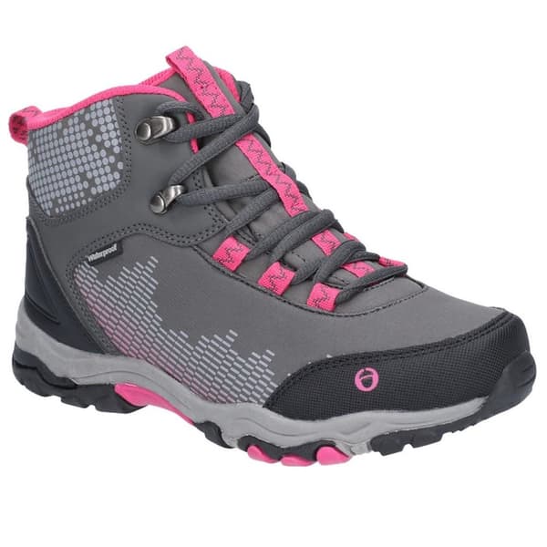 Cotswold Childrens/Kids Ducklington Lace Up Hiking Boots Grey/Pink 3 Child UK