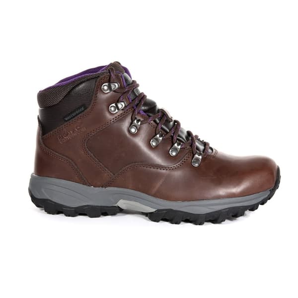 Regatta Great Outdoors kvinnor/damer Bainsford vattentäta vandringskängor Chestnut/Alpine Purple 4 UK