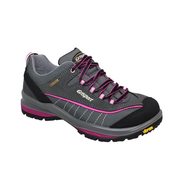 Grisport Dame/Damer Nova Suede Walking Sko Grey/Pink 5 UK