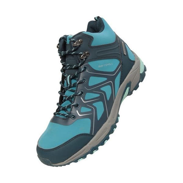 Mountain Warehouse Womens/Ladies Shadow Softshell Walking Boots Teal 4 UK