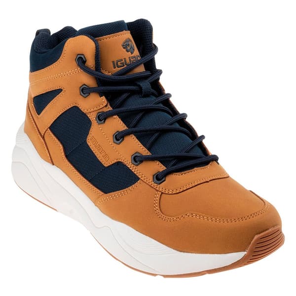 Iguana Mens Laupen Mid Cut Walking Shoes Camel/Navy 9 UK