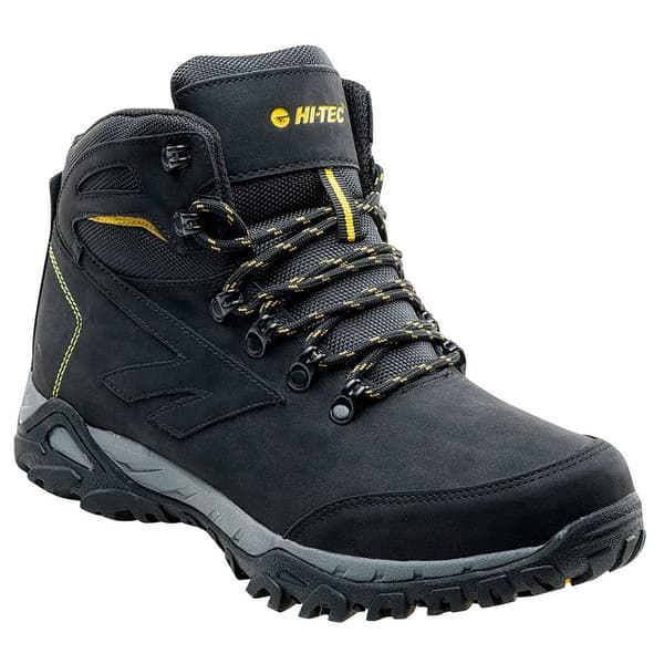Hi-Tec Mens Nedin Mid Cut Walking Shoes Black/Lime 7.5 UK