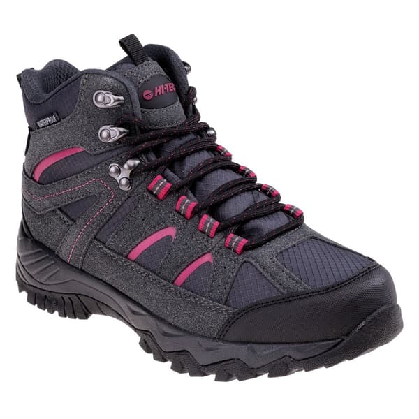 Hi-Tec Womens/Ladies Ostan Waterproof Shoes Dark Grey/Sangria 5 UK