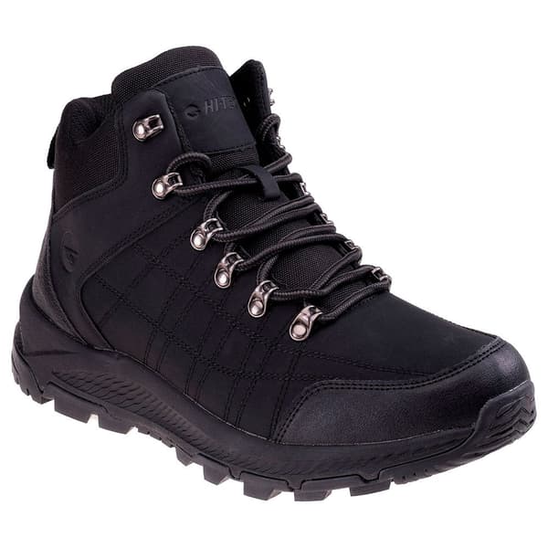 Hi-Tec Mens Mengelo Mid Cut Shoes Black 12 UK