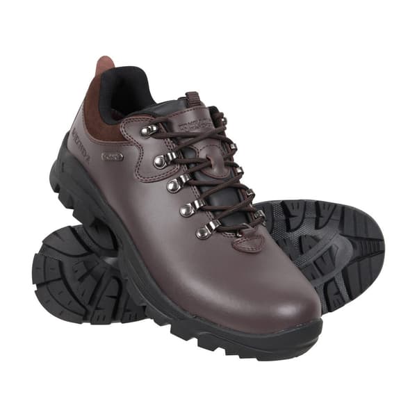 Mountain Warehouse Mens Latitude Extreme Leather Waterproof Walking Shoes Brown 10 UK