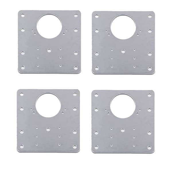 INF Korjauslevy saranoituihin huonekaluihin 9x9 cm ruostumaton teräs 4-pakkaus