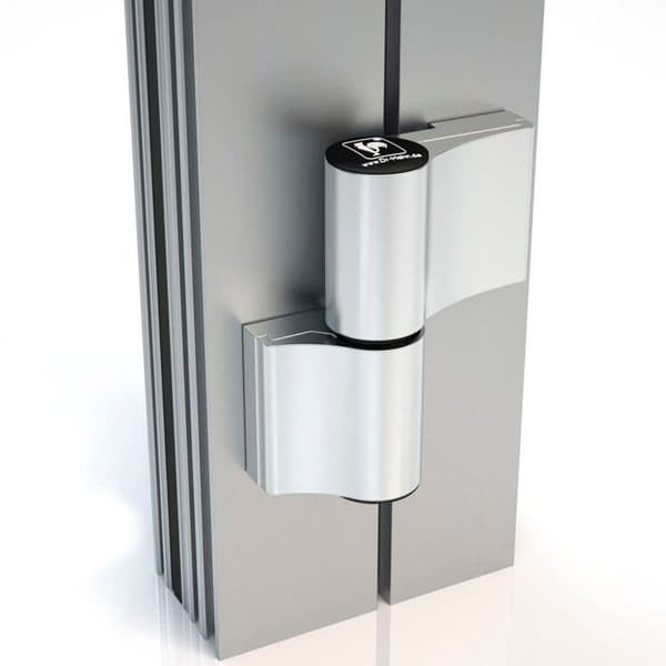 Hahn - M90110000 - Dörrlist 4-AT - 2 st - Med fästplatta - 20/65/15 mm - Silveranodiserad aluminium