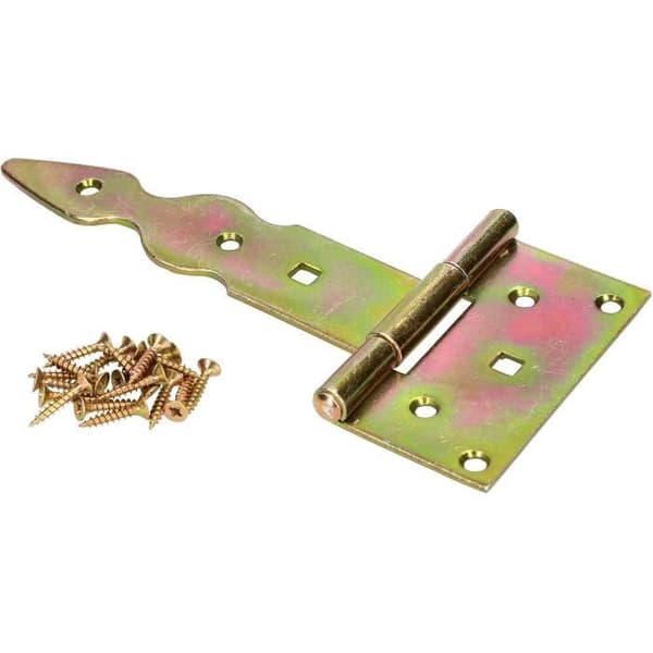 Dekorativt T-gångjärn 150 mm Gul galvaniserat - KOTARBAU®
