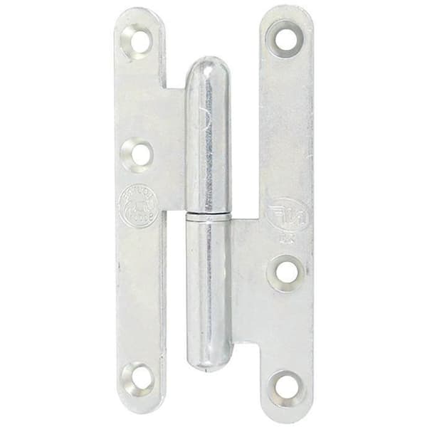 Paumelle Paris BT Rund 95x45 Höger Zinkad Vit NF - Stål - Att Skruva