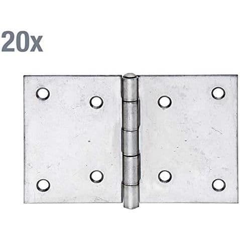 Charnière Alberts 852047 stor Rostfritt stål 81 x 128 mm Kit med 20