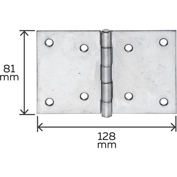 Charnière Alberts 852047 stor Rostfritt stål 81 x 128 mm Kit med 20