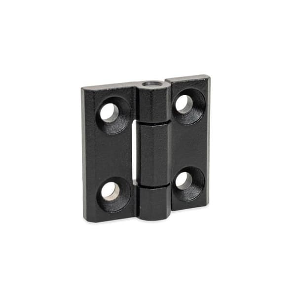 Ganter normelemente - GN 237.3-NI-50-50-A-SW - Hörnled för tunga laster i rostfritt stål NI, silver, 50 x 50 mm