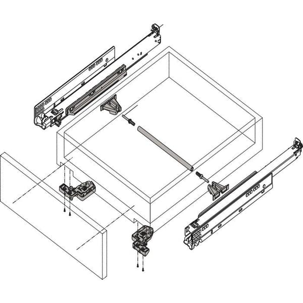 Gångjärn - plugg - möbelgångjärn - Vasalat pivot - TIP-ON 760H NL480, 40kg m.Kpl.