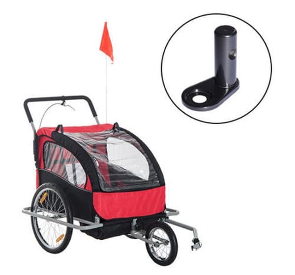 Rootz Replacement Hitch Trailer - Bike Trailer - Hitch Coupler - Carbon Steel - Black