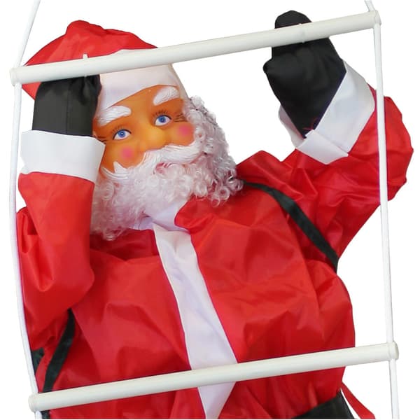 Klättrande tomte med stege 85x25cm upphängbar textil, plast [en.casa]