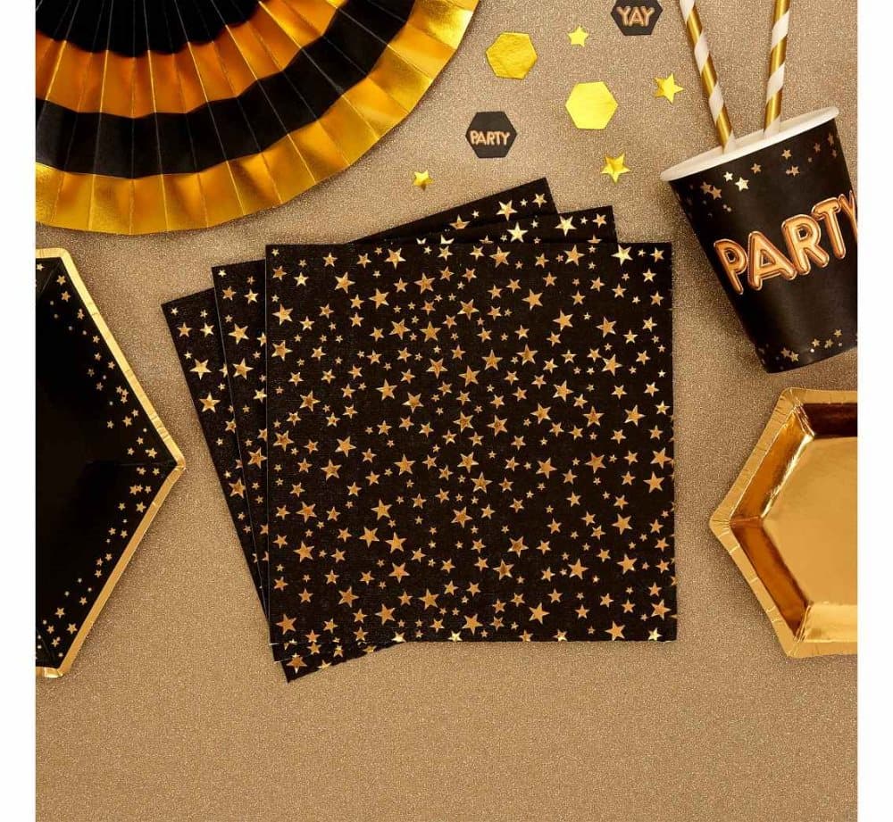 Glitter & Glamour (Black Gold)- Servetter