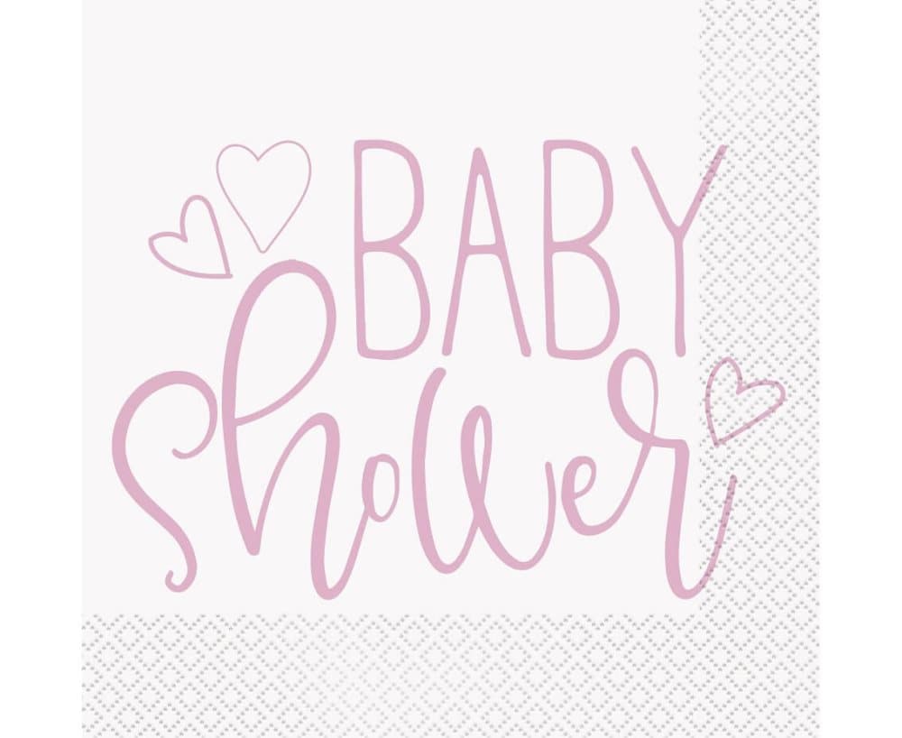 Baby Shower Servetter Rosa