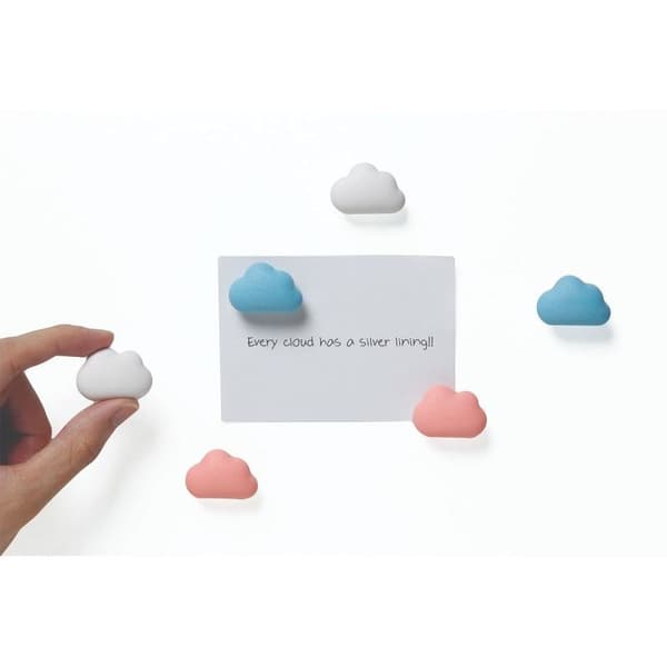 Qualy Cloud Magnet, blå / rosa