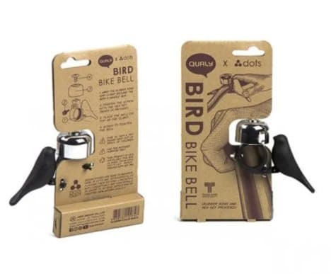 Qualy Bird Bike Bell, Sort
