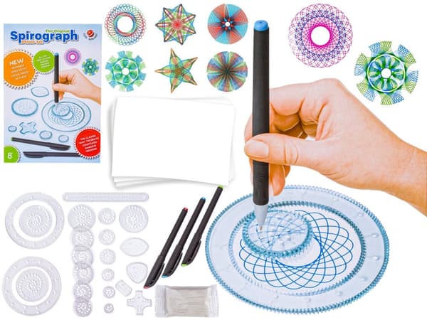 SPIROGRAF, ritset, mallar, markörer