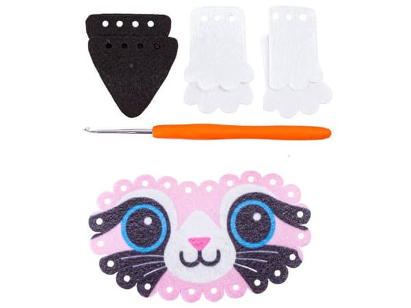 Kreativt sæt med broderisæt, maskot, syning af tøjdyr, dekorativ pude DIY CAT
