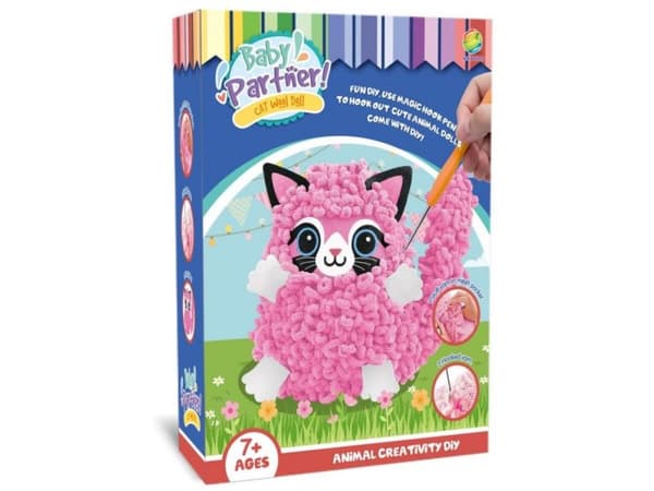 Kreativt sæt med broderisæt, maskot, syning af tøjdyr, dekorativ pude DIY CAT