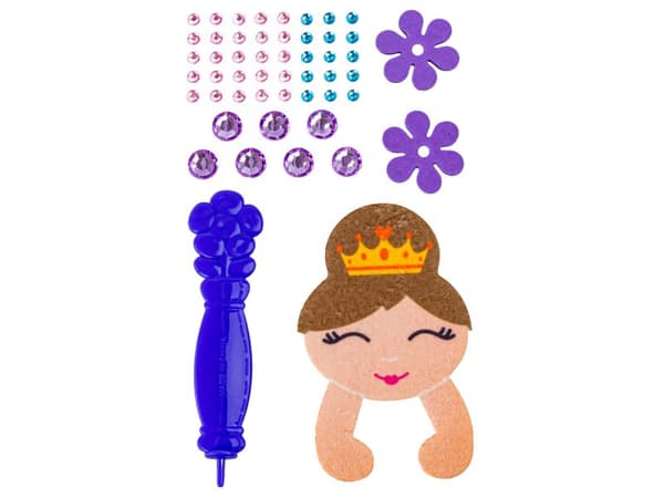 Kreativt sæt med broderi, maskot, syningsplys, dekorativ pude DIY PRINCESS PRINCESS