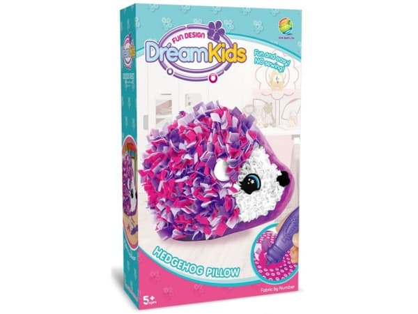 Kreativt sæt med broderi, maskot, syningsplys, dekorativ pude DIY HEDGEHOG