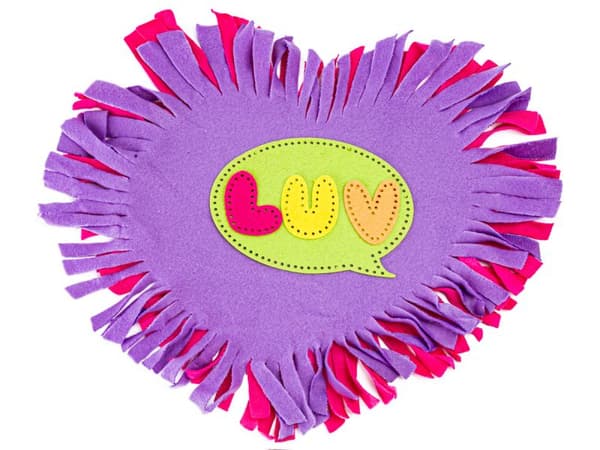 Kreativt sæt, broderi, plyssyning PUDDE DIY JASIEK HJERTE HJERTE