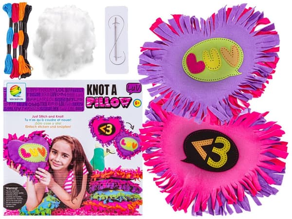 Kreativt sæt, broderi, plyssyning PUDDE DIY JASIEK HJERTE HJERTE