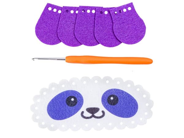 Luova kirjontasarja, maskotti, pehmustettu eläin, koristetyyny DIY PANDA