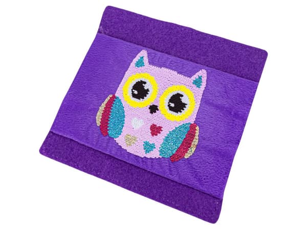 Kreativt sæt, broderi, plyssyning PUDDE DIY JACKSON MED pailletter UGLE