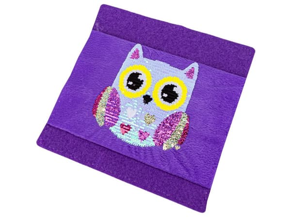Kreativt sæt, broderi, plyssyning PUDDE DIY JACKSON MED pailletter UGLE