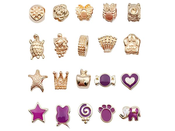 Sæt til fremstilling af smykker, armbånd, charms, vedhæng, perler SHADES OF PURPLE