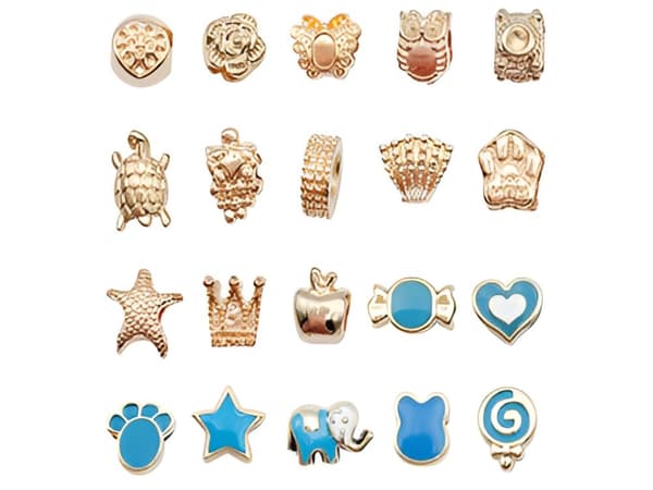 Sæt til fremstilling af smykker, armbånd, charms, vedhæng, perler SHADES OF BLUE