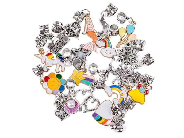 Sæt til fremstilling af smykker, armbånd, charms, vedhæng, perler MIX